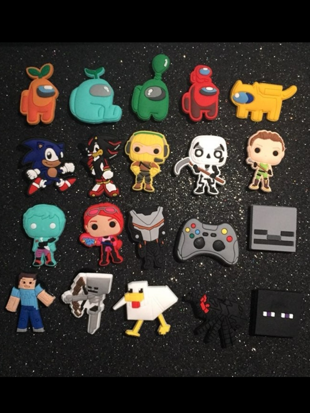 Set of 20pcs Minecraft Among Us Shoe Charms